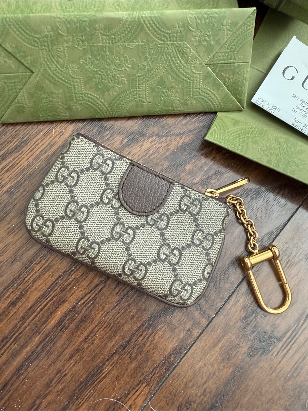 Gucci GG Supreme Canvas Ophidia Key Pouch - Picture 7 of 13
